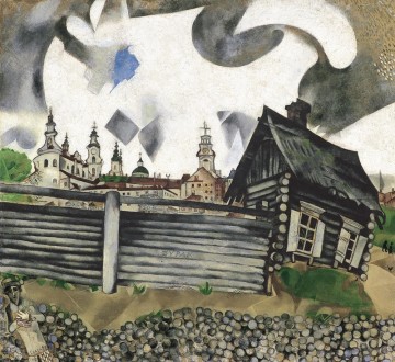 The House in Gray contemporary Marc Chagall Oil Paintings